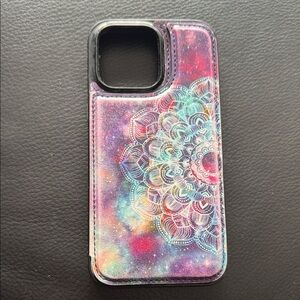 iPhone 15 pro max Mandala Wallet Phone Case